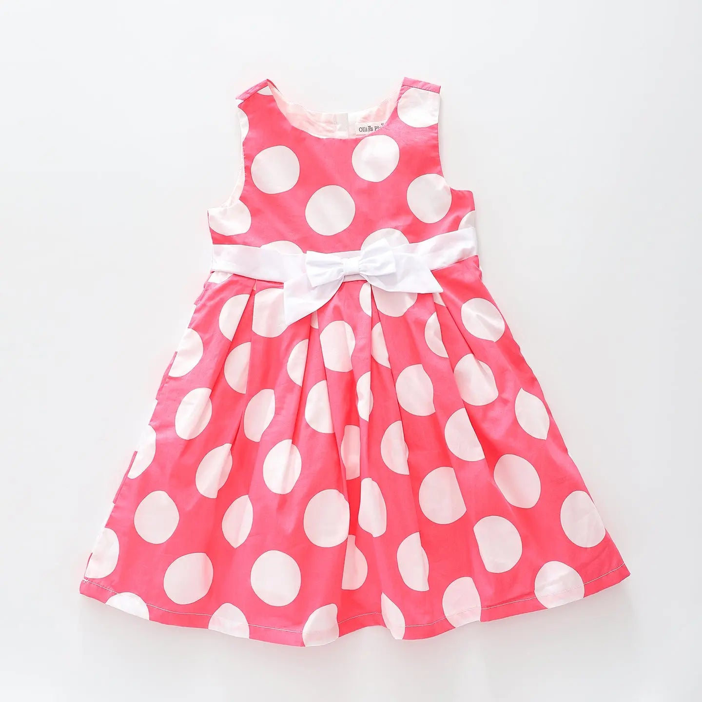 childrens pink polka dot dresses Girls Textured Dot Dress