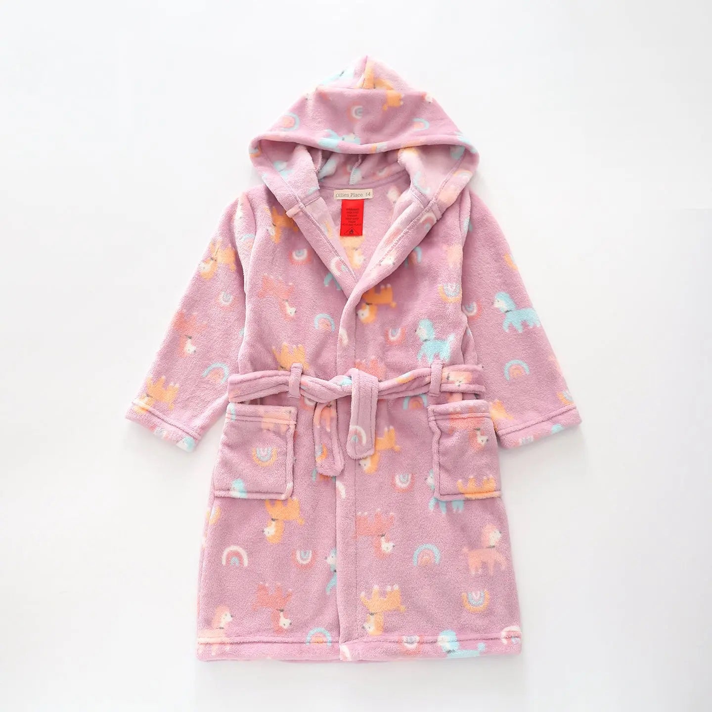 Puppy Print Hooded Gown Ollies Place