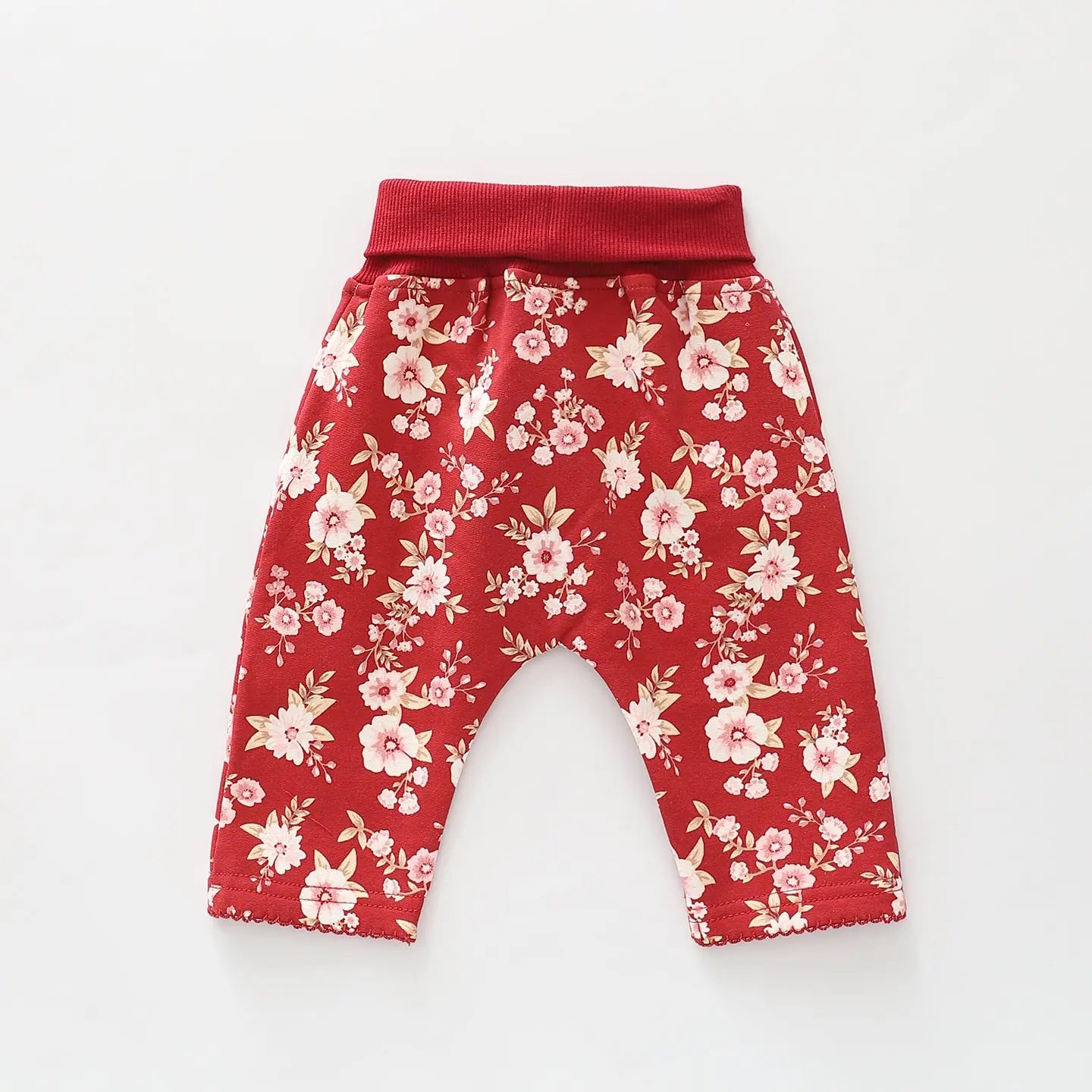 Red Floral Print Pants Ollies Place