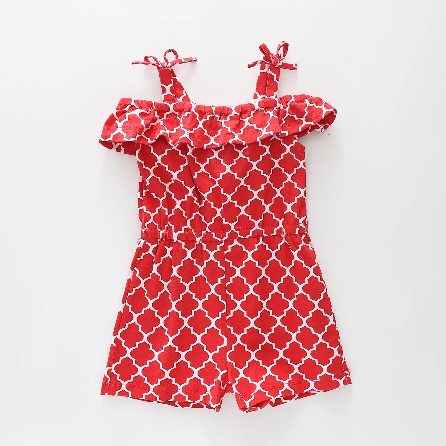 Red Geometric Playsuit Ollies Place