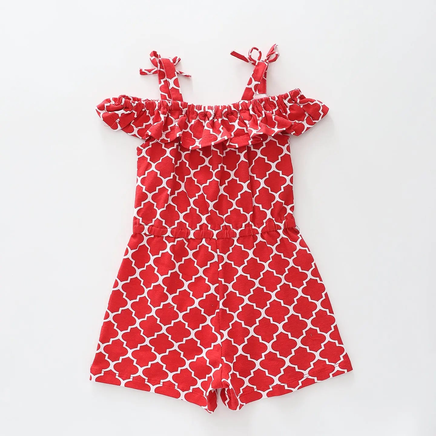 Red Geometric Playsuit Ollies Place