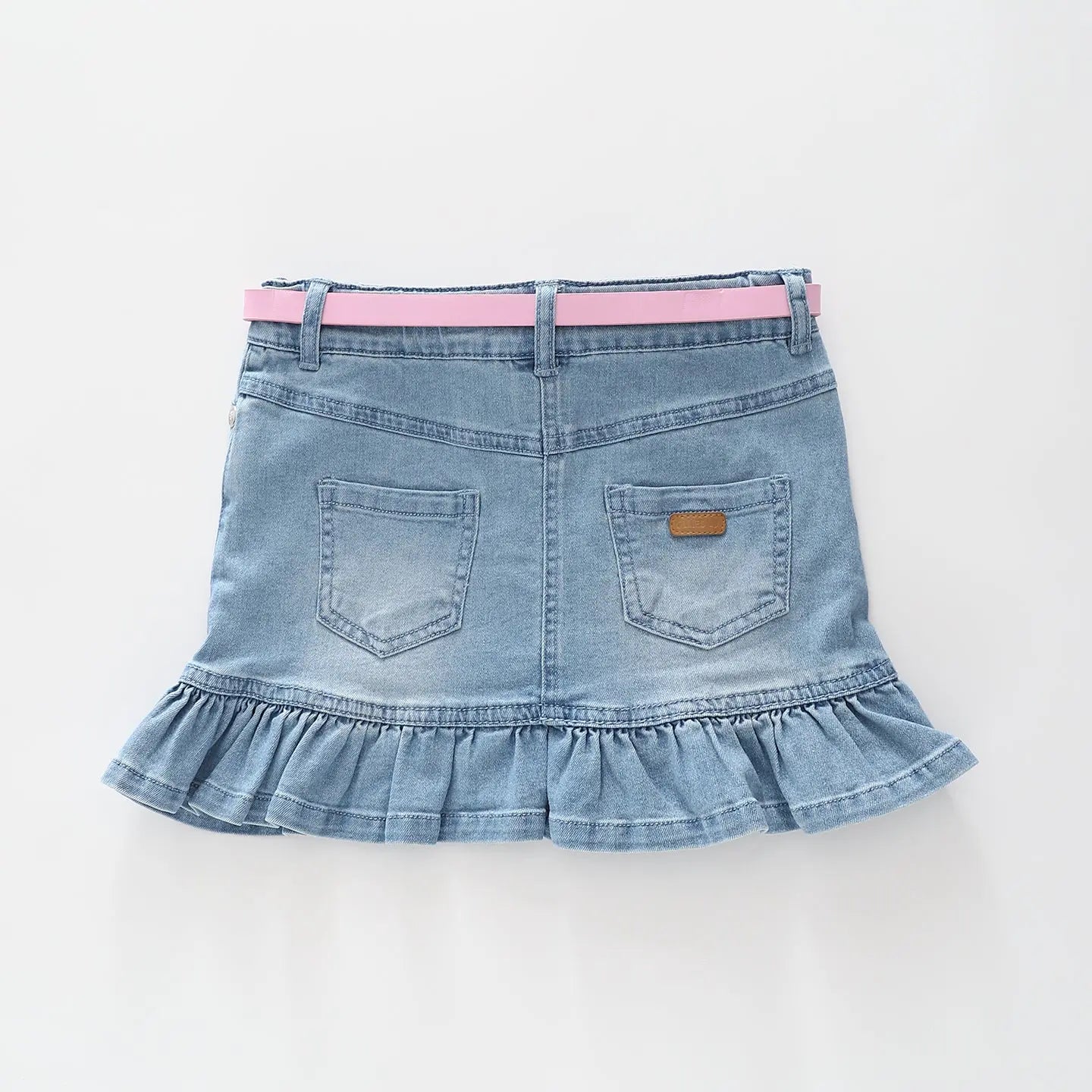 Ruffle Heart Denim Skirt Ollies Place
