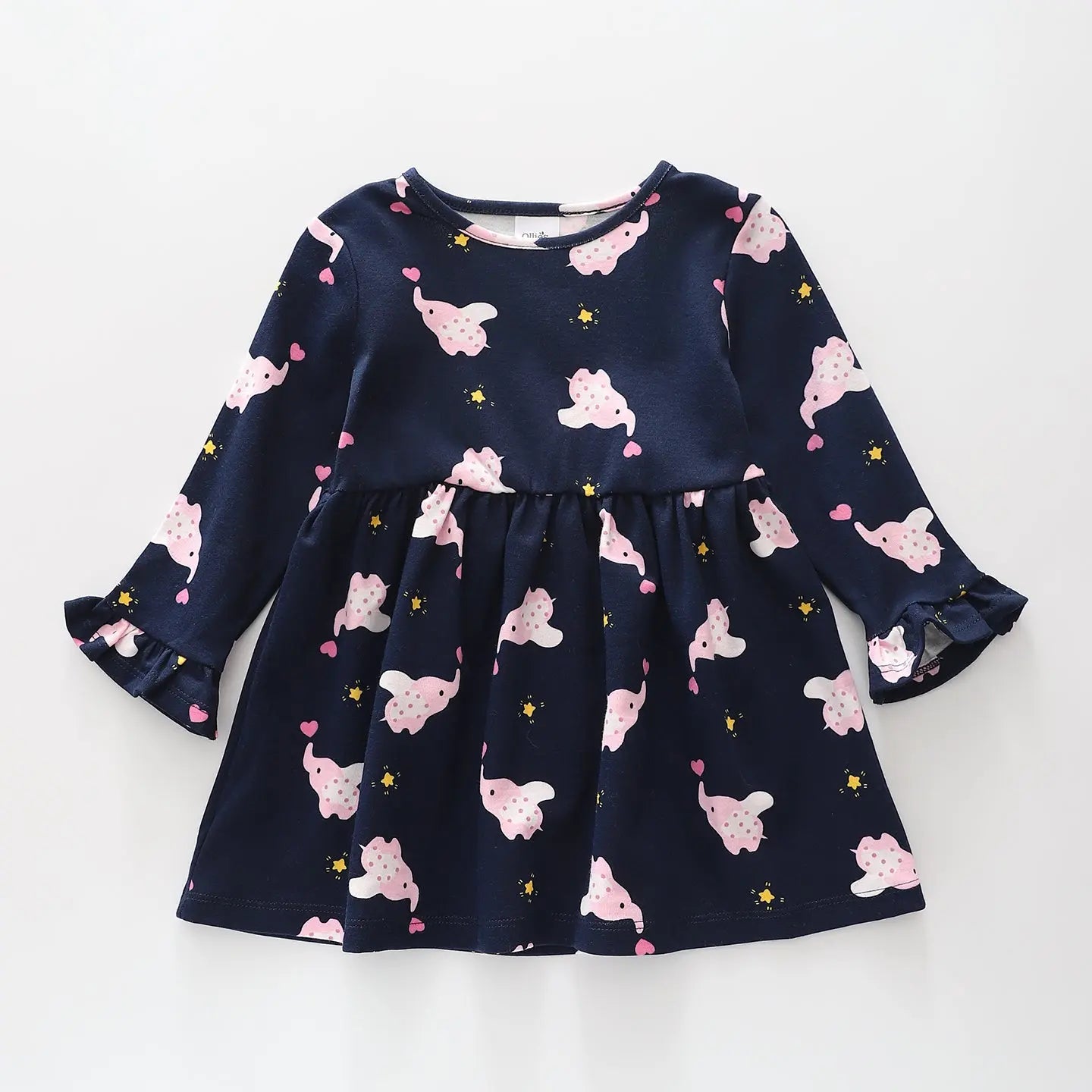 Ruffle Sleeve Print Dress Ollies Place