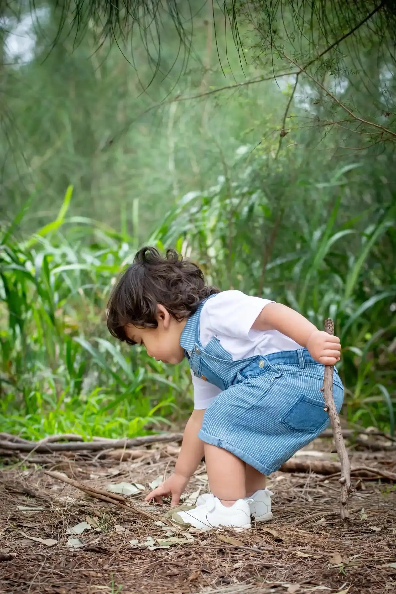 Seaside Denim Overalls Set Ollies Place
