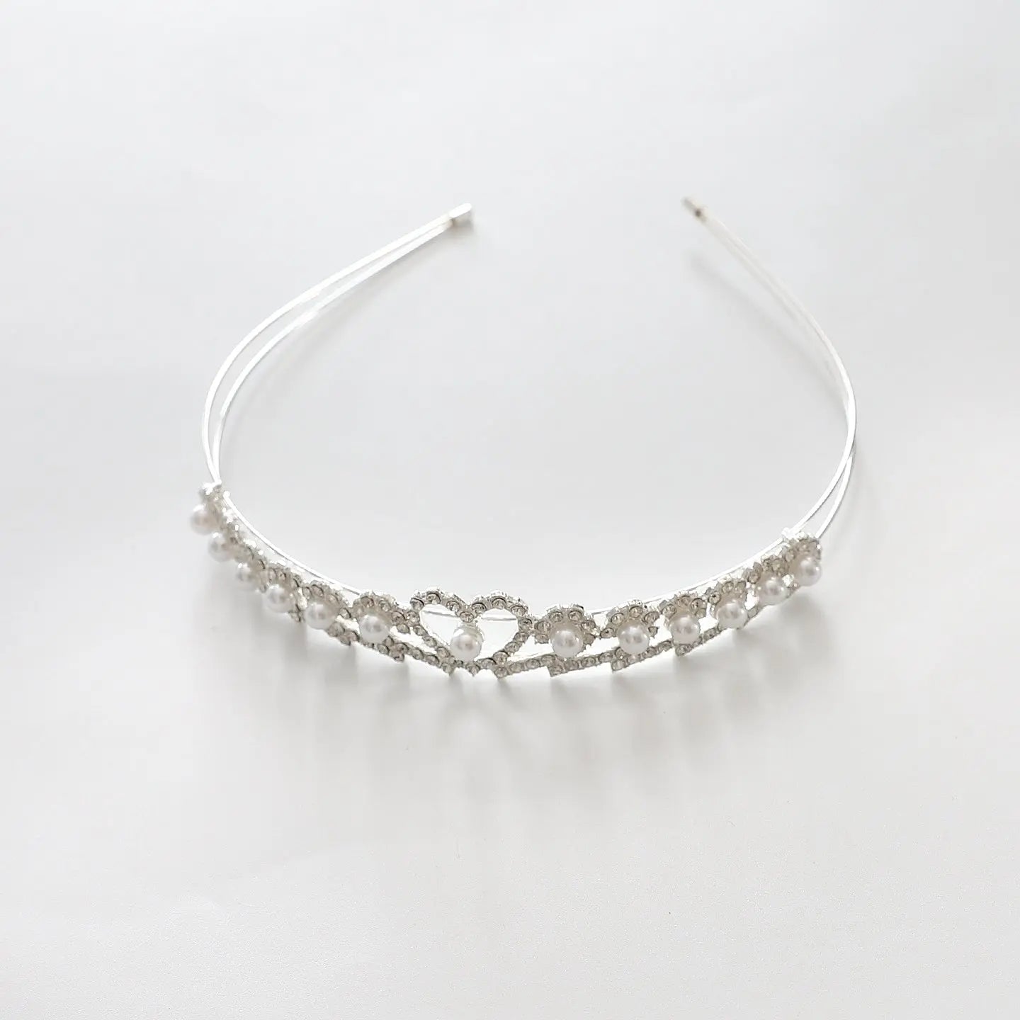 Silver Crystal Tiara Headband Ollies Place
