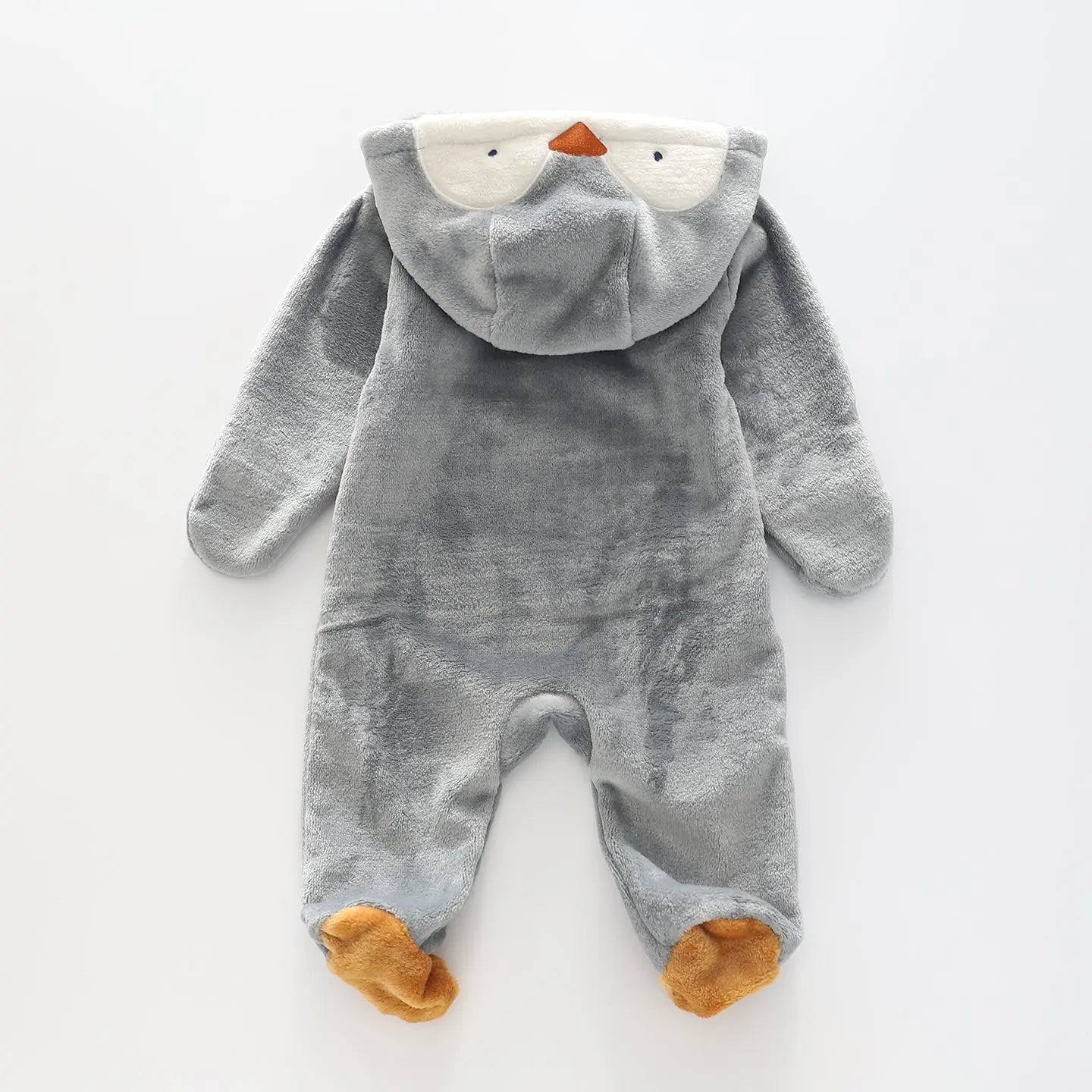 Snuggly Grey Penguin Faux Fur Padded Suit Ollies Place