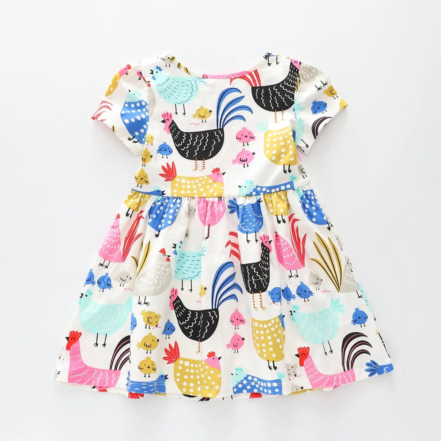 Spring Chicken Print Dress Ollies Place