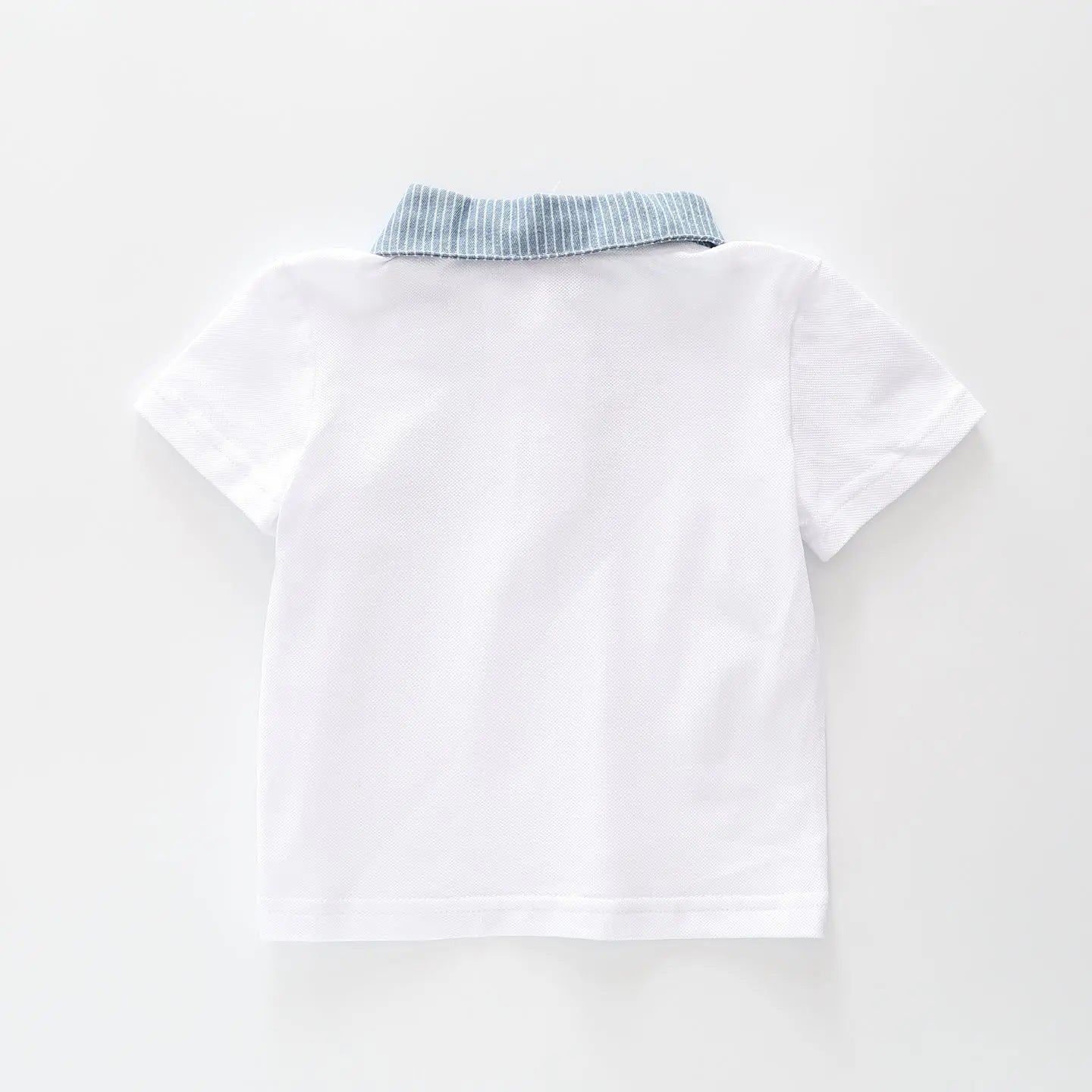 Stripey Denim Polo T-shirt Ollies Place