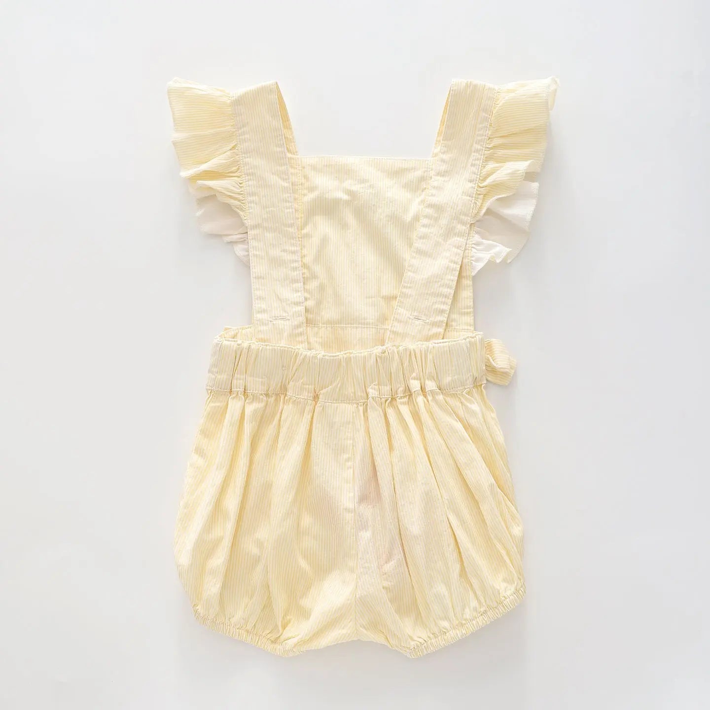Sunshine Yellow Lazy Daisy Pinstripe Sunsuit Ollies Place