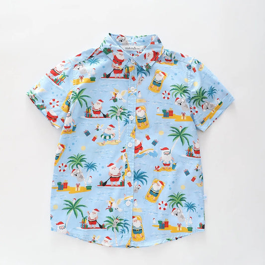 Surfing Santa Christmas Shirt Ollies Place