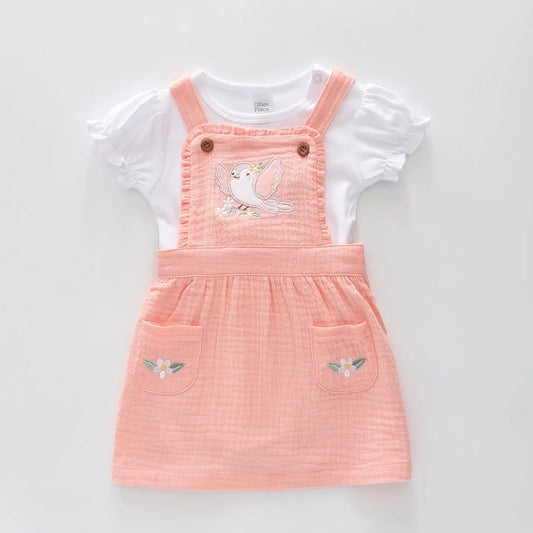 Sweet Tweet Pinafore Dress Set Ollies Place