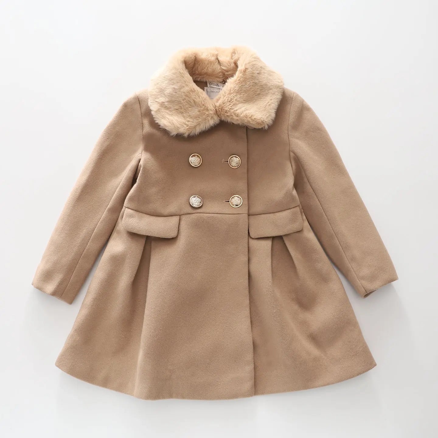 Tan Faux Fur Swing Coat Ollies Place