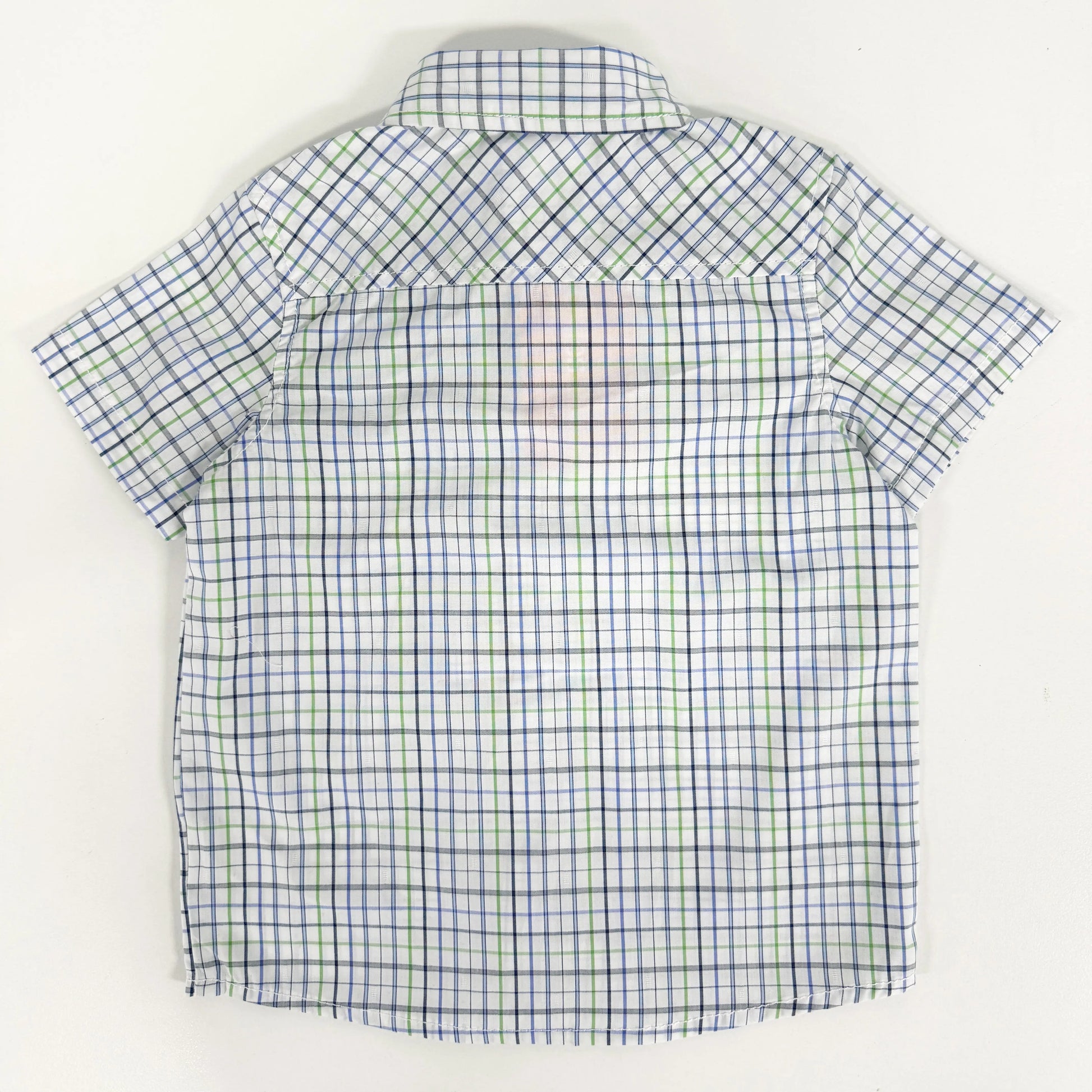 Thin Blue Check Collared Shirt Ollies Place