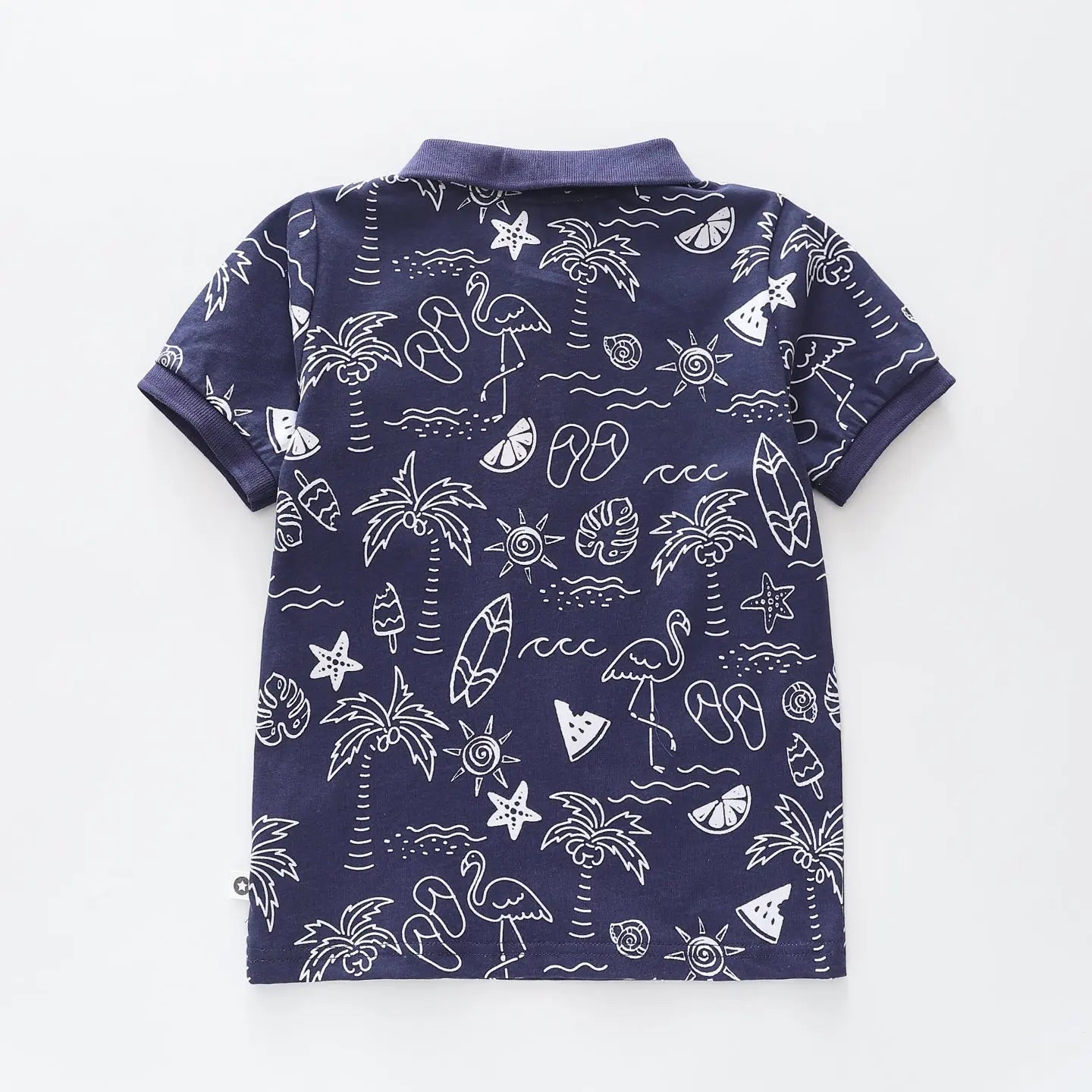 Tropical Print Polo T-shirt Ollies Place