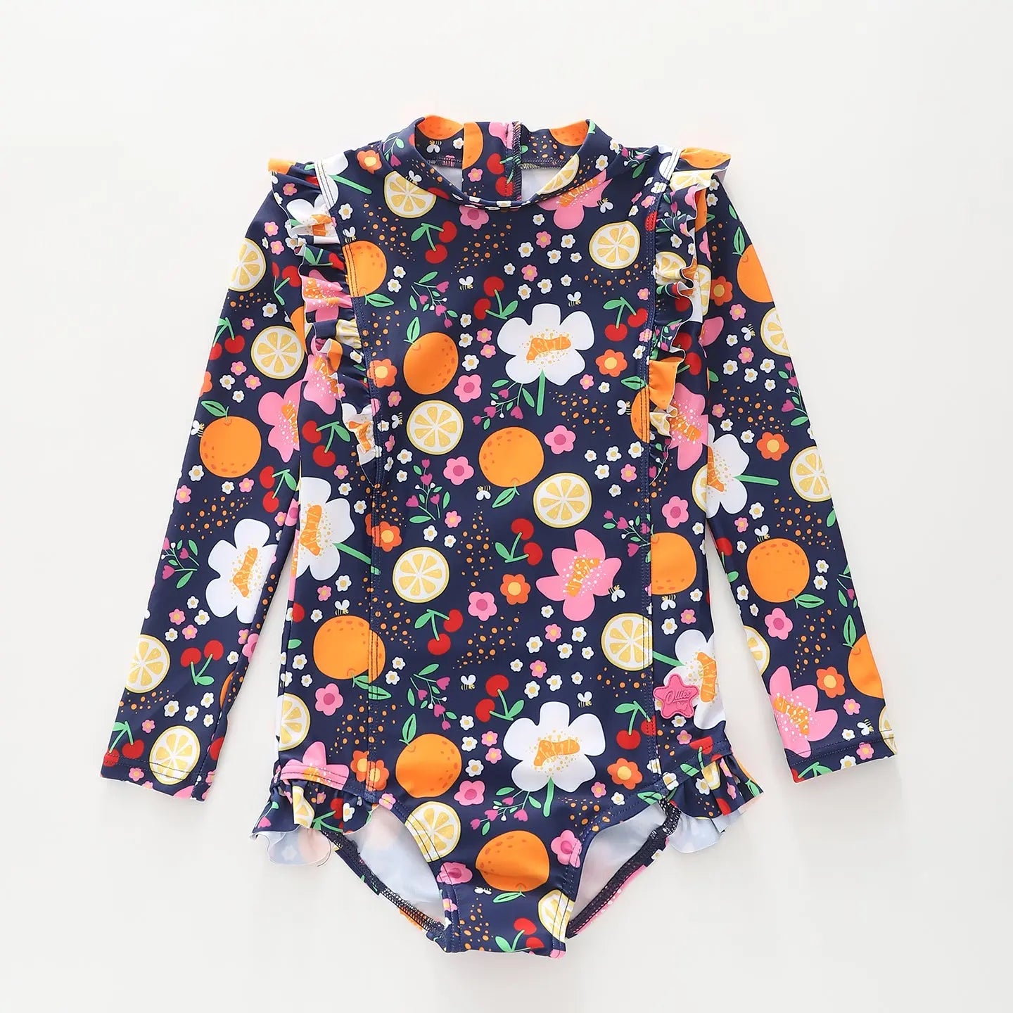 Tutti Fruity Long Sleeve Swimsuit Ollies Place
