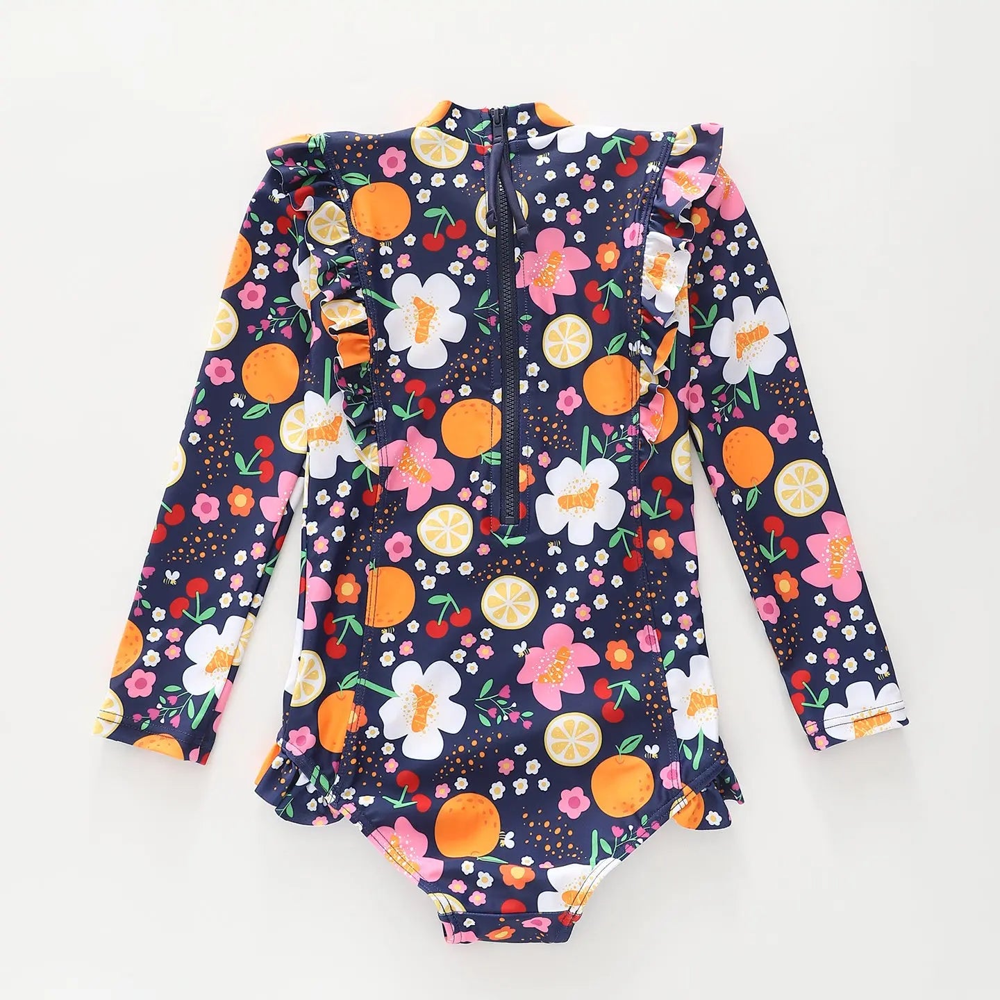 Tutti Fruity Long Sleeve Swimsuit Ollies Place
