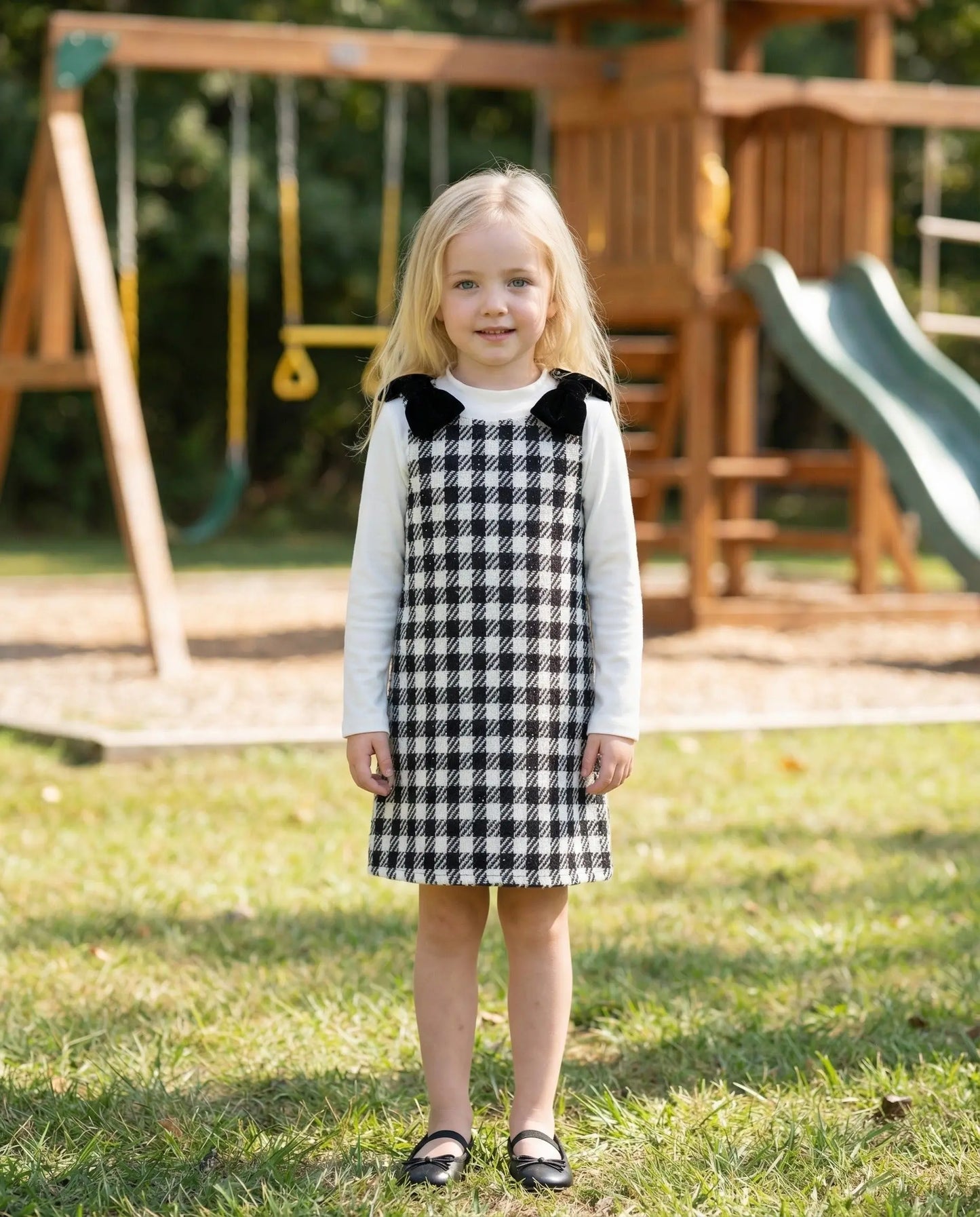 Tweed Check Dress Set Ollies Place