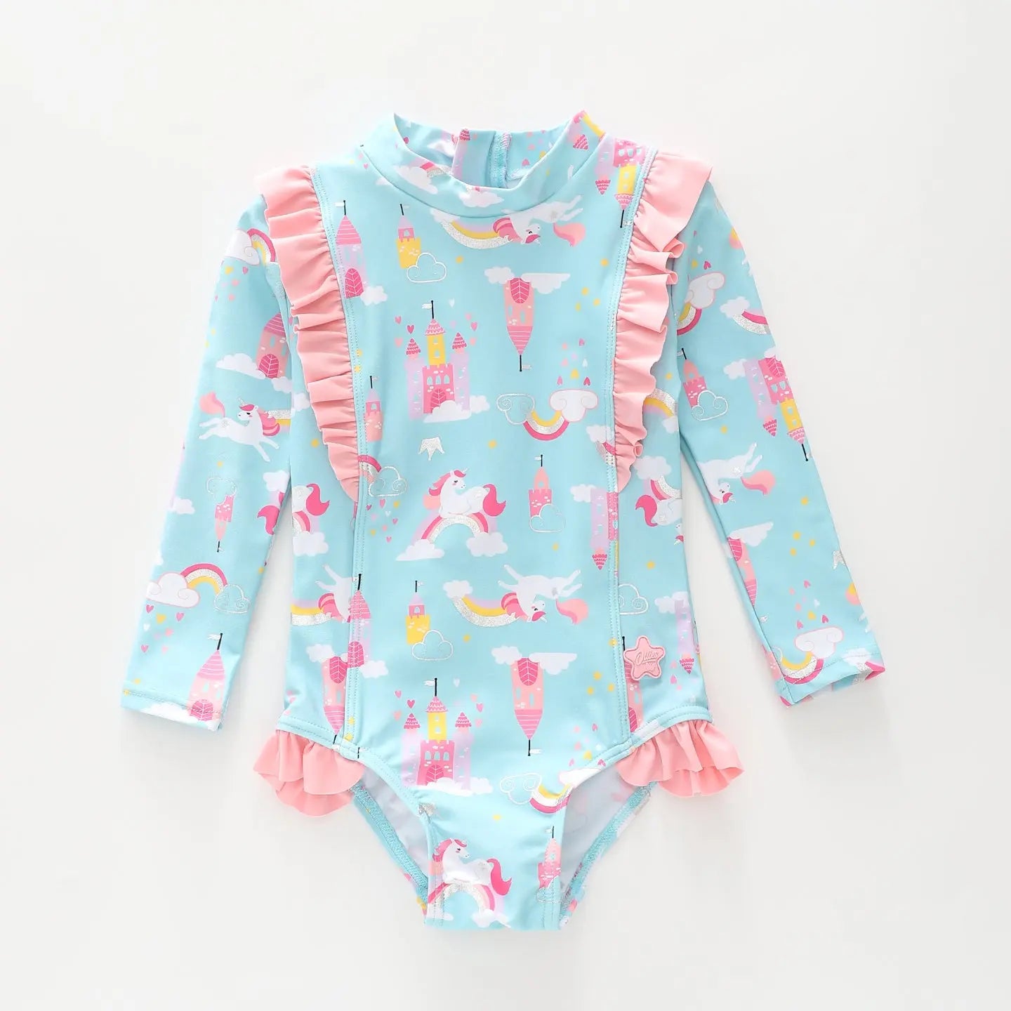 Unicorn Princess Long Sleeve Swimsuit Ollies Place