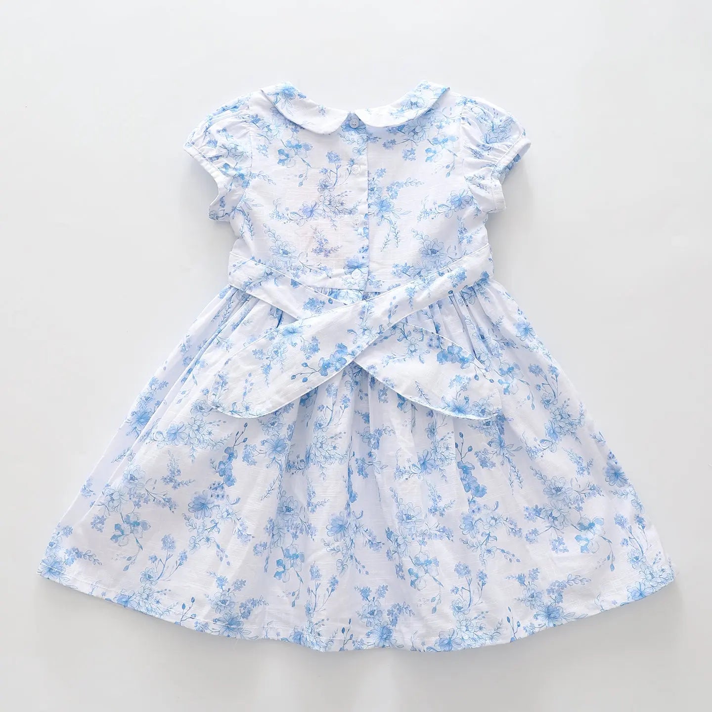 Vintage Blue Floral Dress Ollies Place
