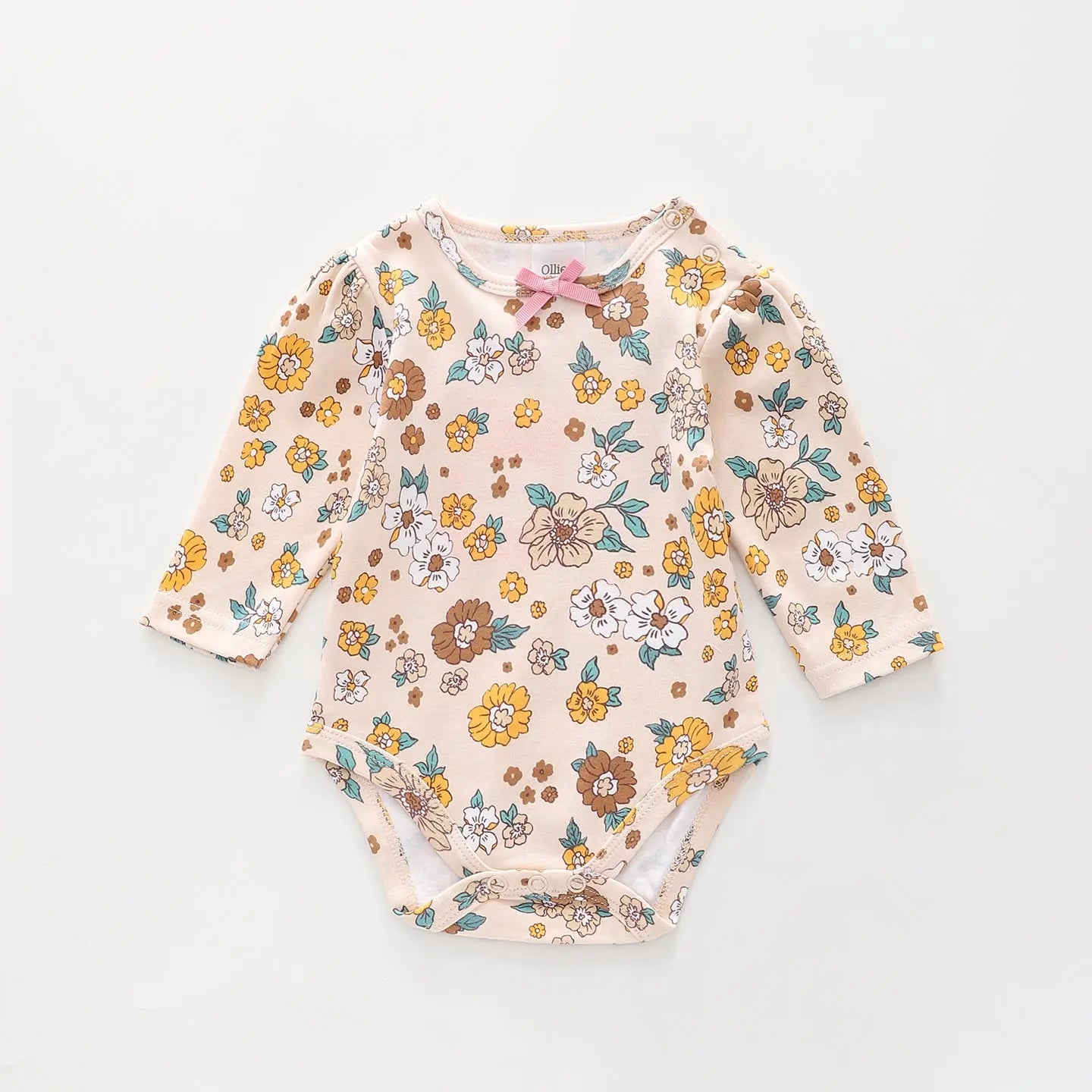 Vintage Deer, Baby Girl Romper Ollies Place