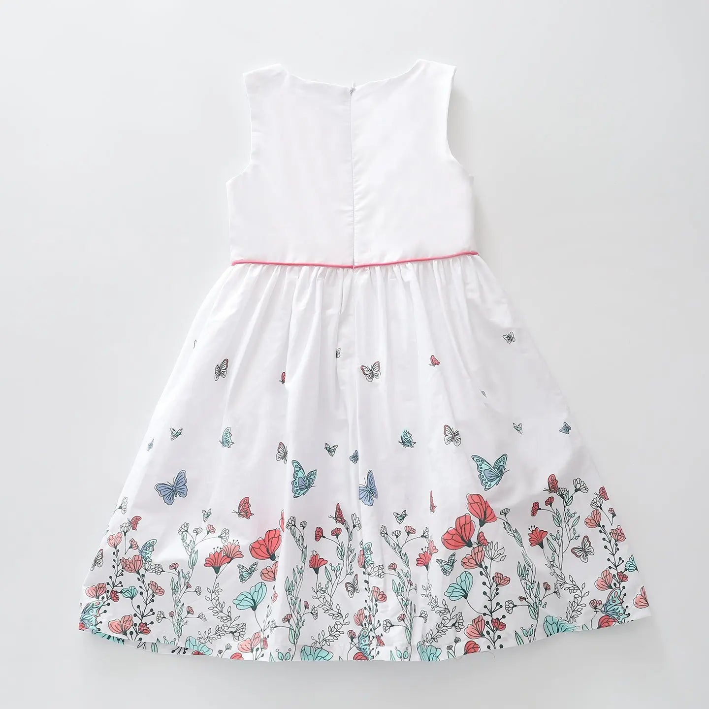 White Garden Print Dress Ollies Place