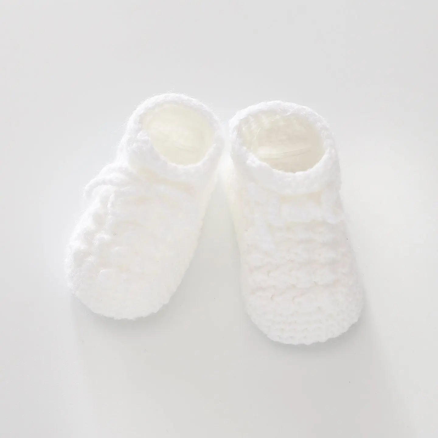 White Knit Baby Booties Ollies Place