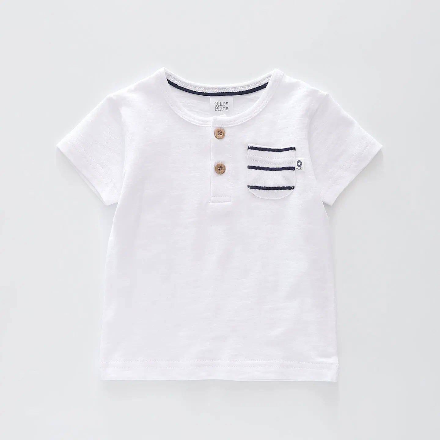 White Stripe Baby T-shirt Ollies Place