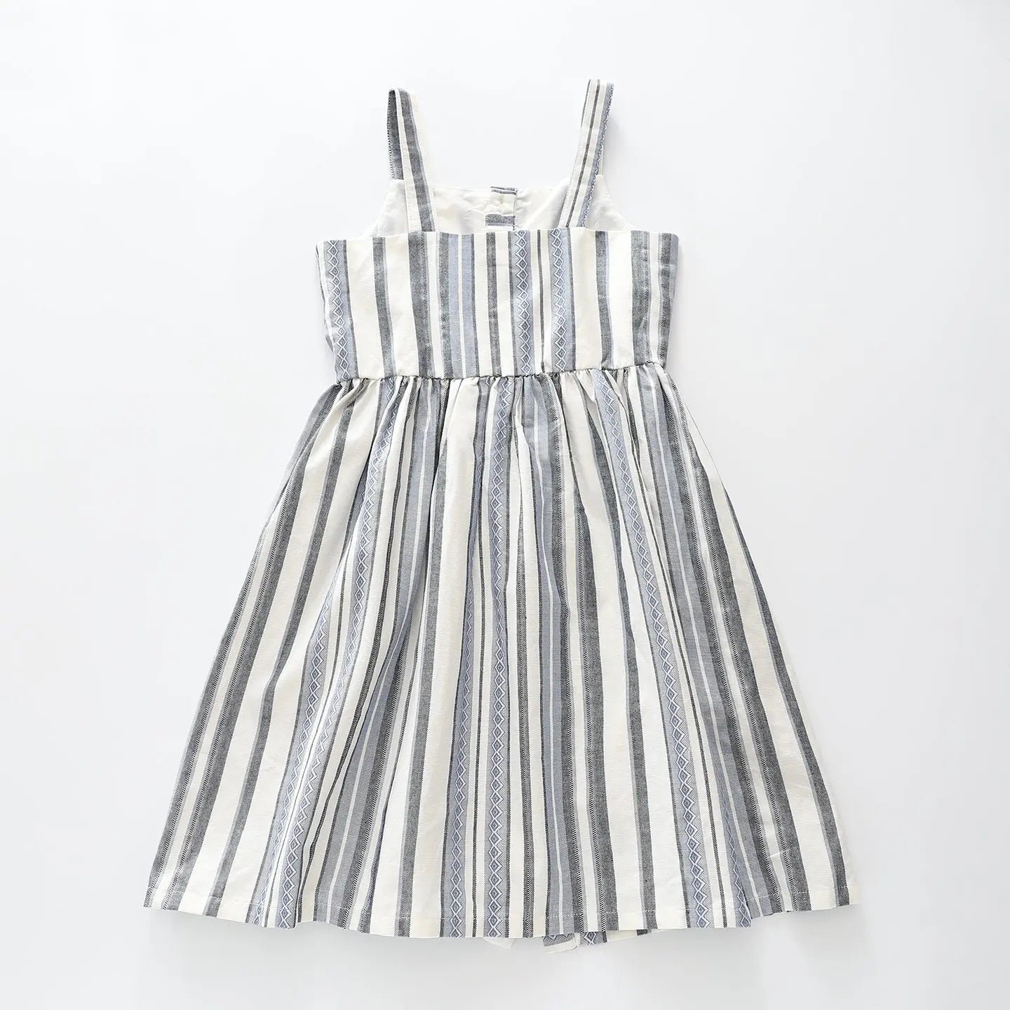 White and Blue Stripe Midi Dress Ollies Place