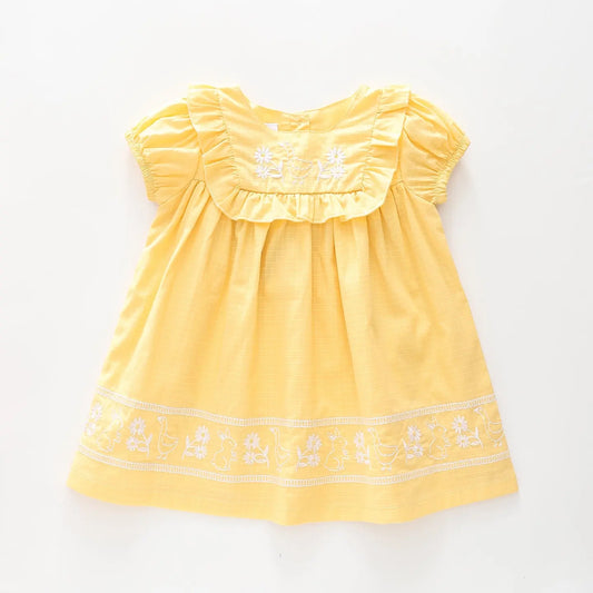 Yellow Ruffle Dress Ollies Place
