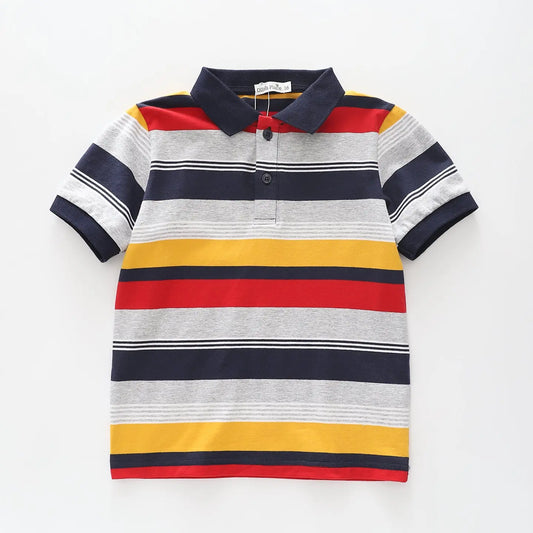 Yellow Striped Polo Tee Ollies Place