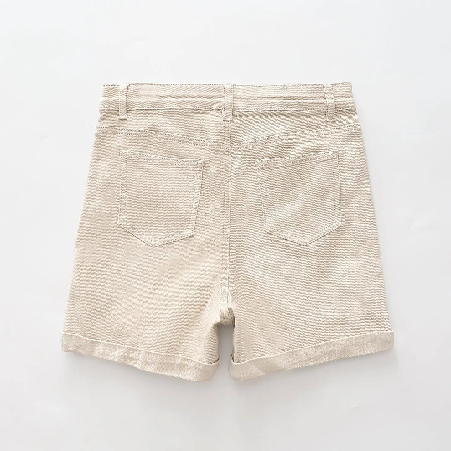 girls-beige-stretch-woven-shorts Ollies Place