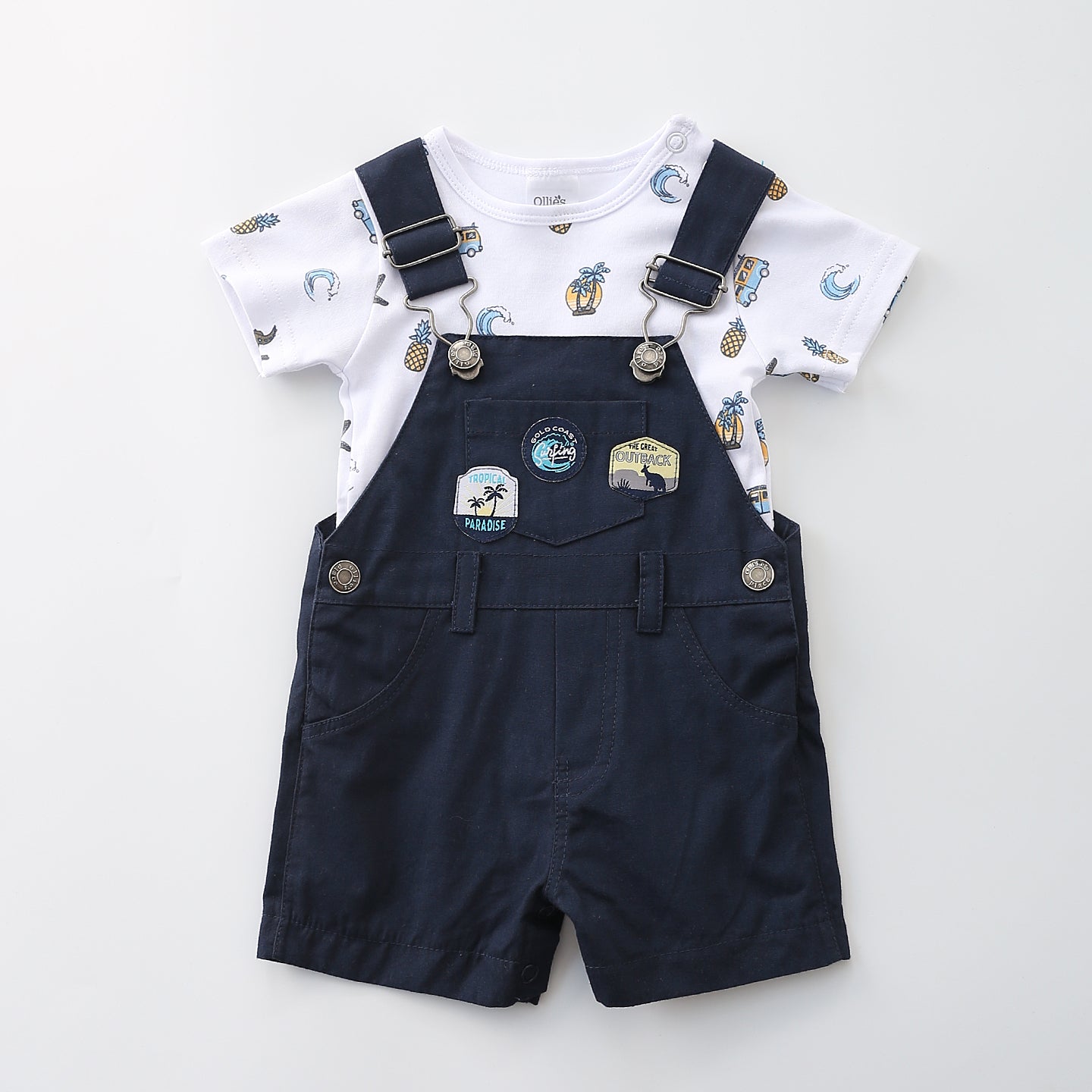 Baby Boy Travel Woven Overall Set
