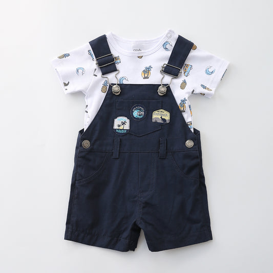 Baby Boy Travel Woven Overall Set