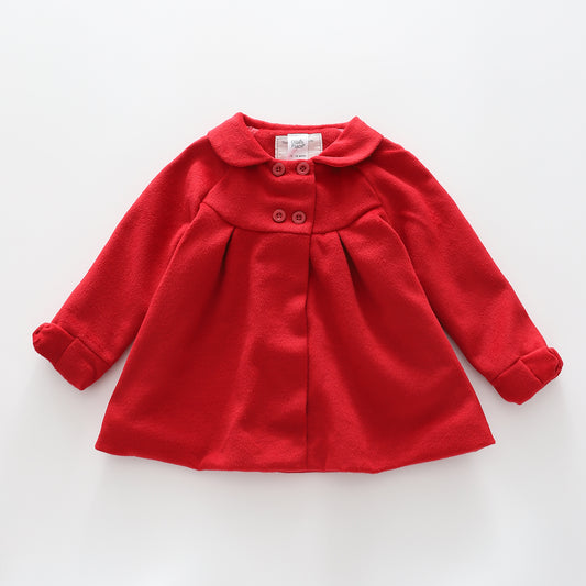 Red Bow Swing Coat - Toddler Girl