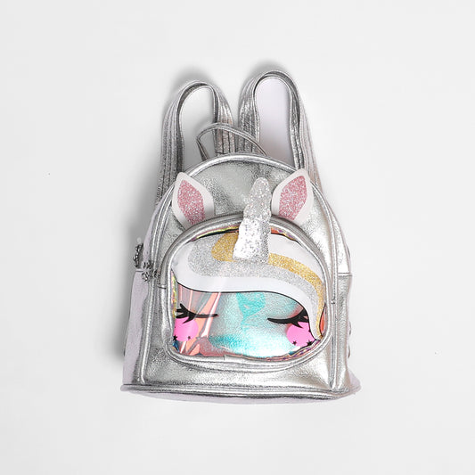 Kids Silver Unicorn Backpack