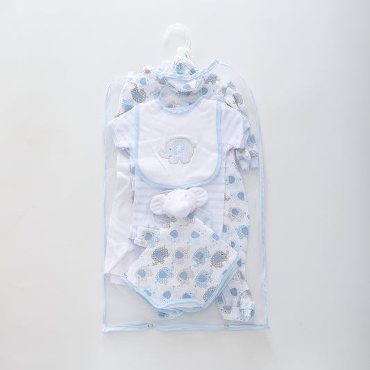 7pc cotton interlock baby gift set Cute elephant print