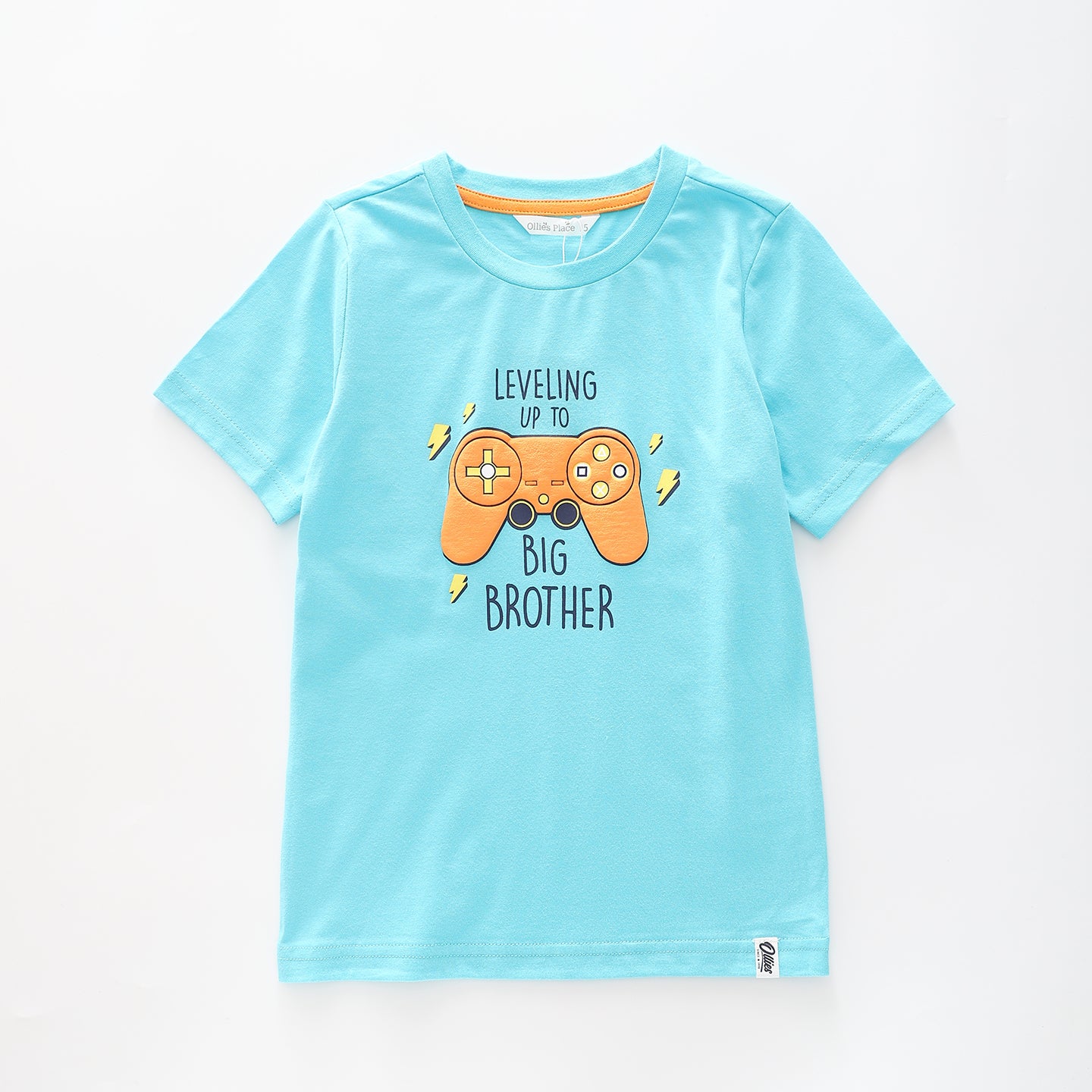 Boy's Blue 'Big Brother!' T-shirt With Controller Print