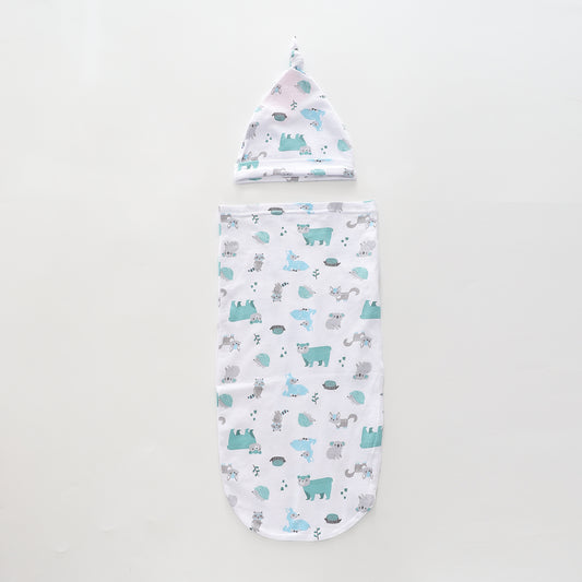 Fox and Friends, Baby Swaddle Sack Set