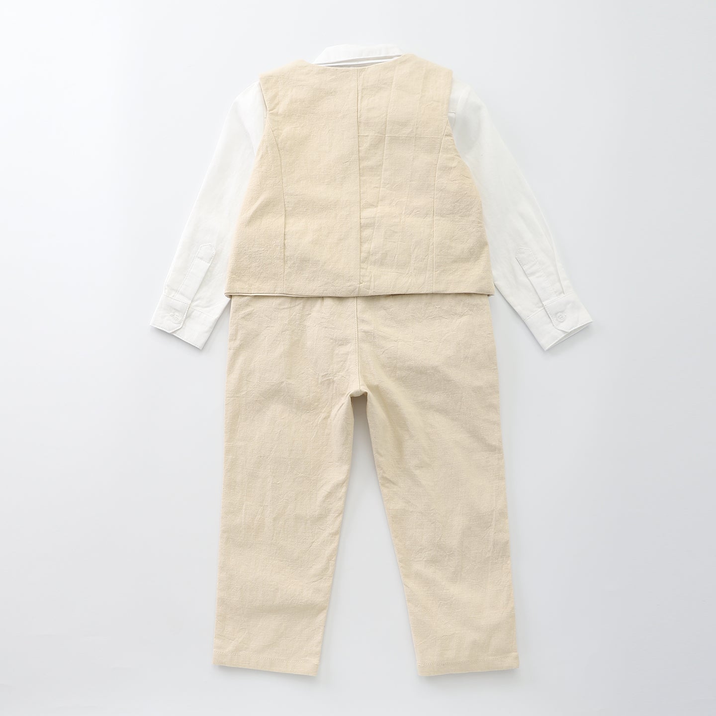 MSIB4172 Toddler Boy Beach Linen 3 Piece Suit