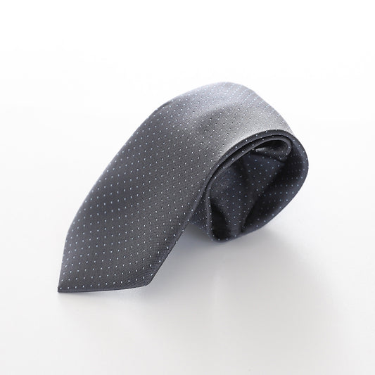 Boys' Patterned Neck Tie - Grey and White