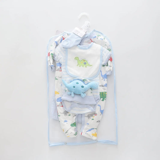 7pc cotton interlock baby gift set Cute dino print Ollies Place