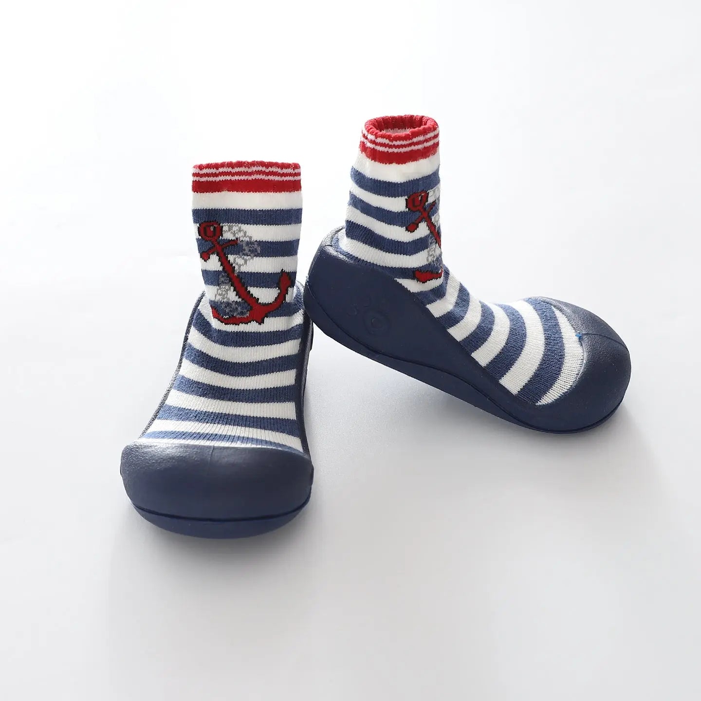 Anchor Stripe Grippy Socks Ollies Place