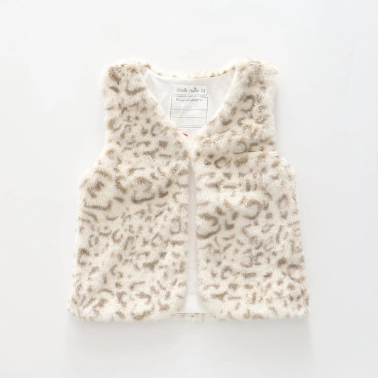 Animal Print Fur, Junior Girls Vest Ollies Place