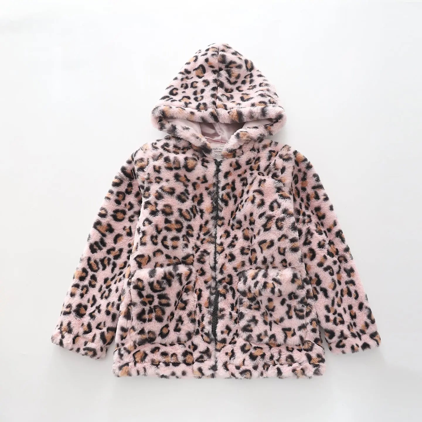 Animal Print, Girls Faux Fur Hooded Jacket Ollies Place