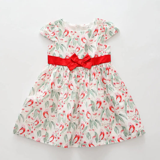 Australian Pink Galah Print Dress Ollies Place