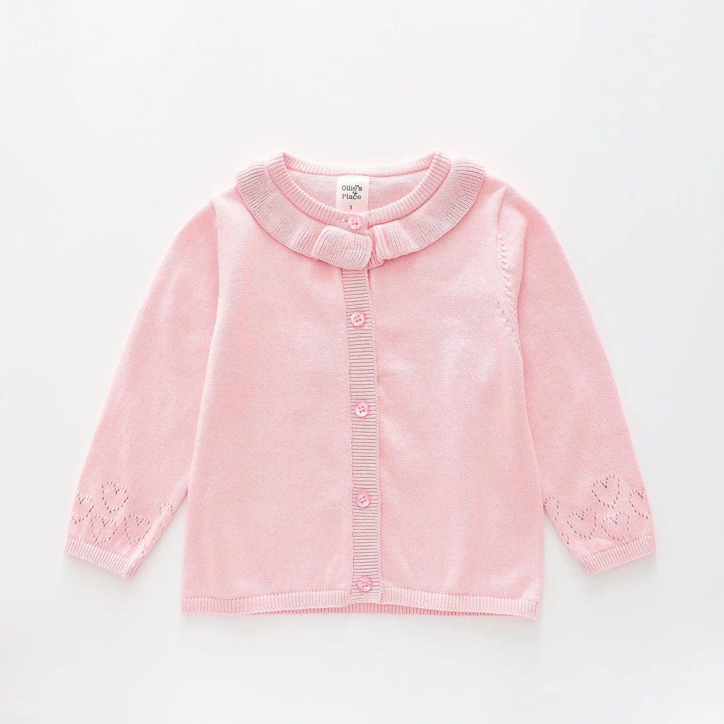 Autumn Rose, Baby Girl Pink Knit Cardigan Ollies Place