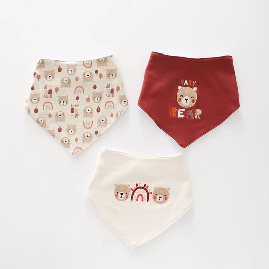 Baby Bear 3pc Bandana Bib Set Ollies Place