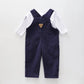 Baby Bear Blue and White Overall Set Ollies Place