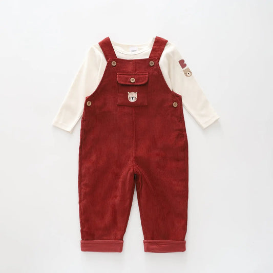 Baby Bear Cord Overalls Set Ollies Place