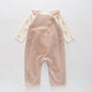 Baby Bear Velour Overalls Set Ollies Place